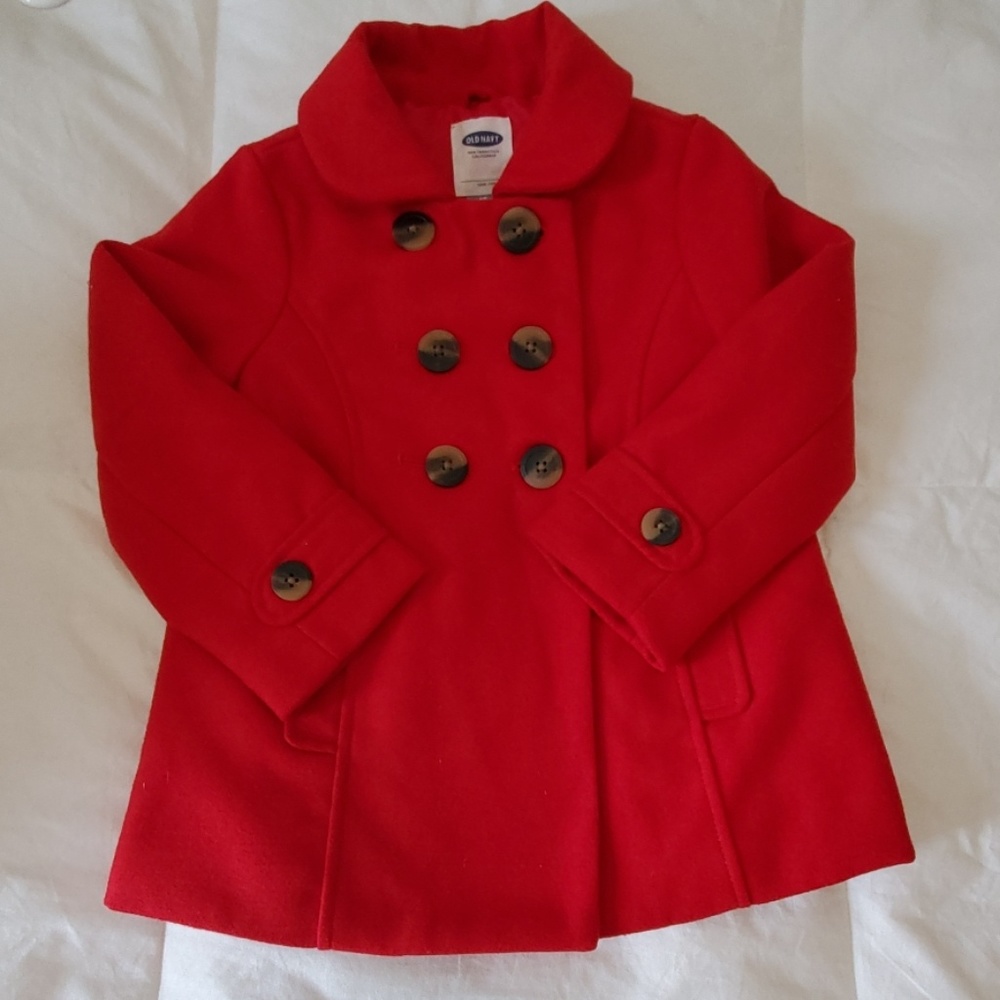 Red wool coat